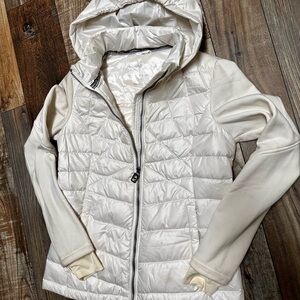 Michael Kors Ivory Quilted Puffer Jacket